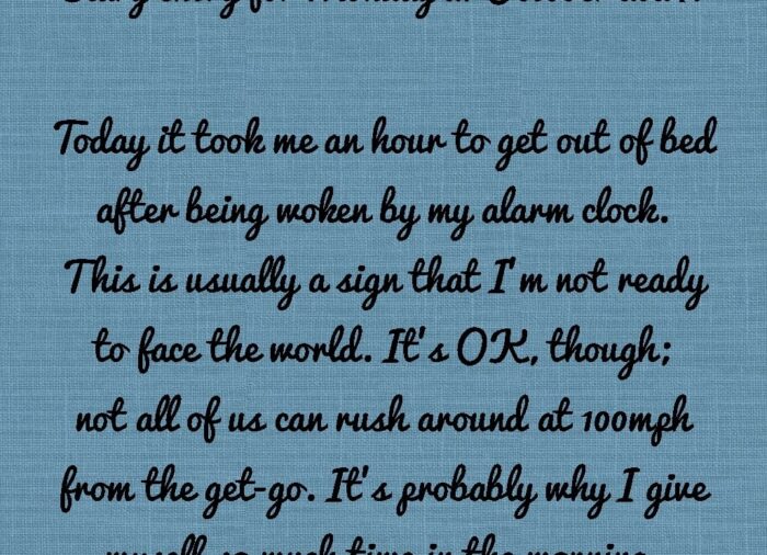 Diary Entry for Monday 21 October 2024