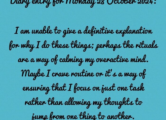 Diary Entry for Monday 28 October 2024