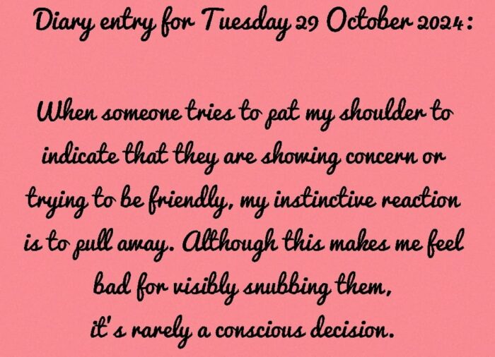 Diary Entry for Tuesday 29 October 2024