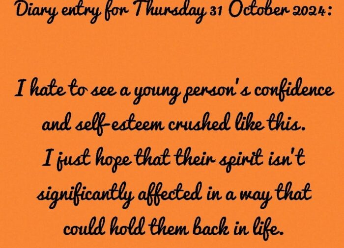 Diary Entry for Thursday 31 October 2024