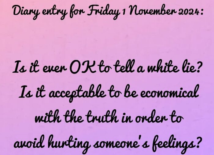 Diary Entry for Friday 1 November 2024